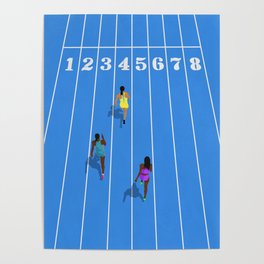 100m Sprint | Athletics Illustration  Poster