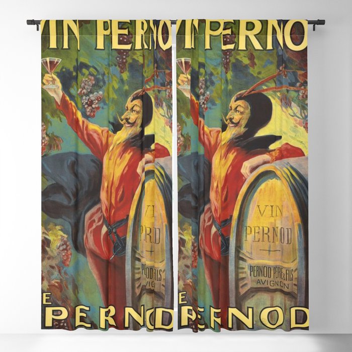 Francisco Tamagno, Vin Pernod Food and Wine Alcoholic & Champagne Beverages Poster, circa 1899 Blackout Curtain