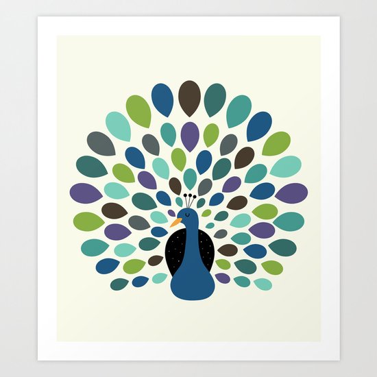Peacock Time Art Print