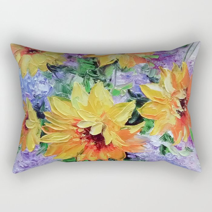Bouquet of sunflowers Rectangular Pillow