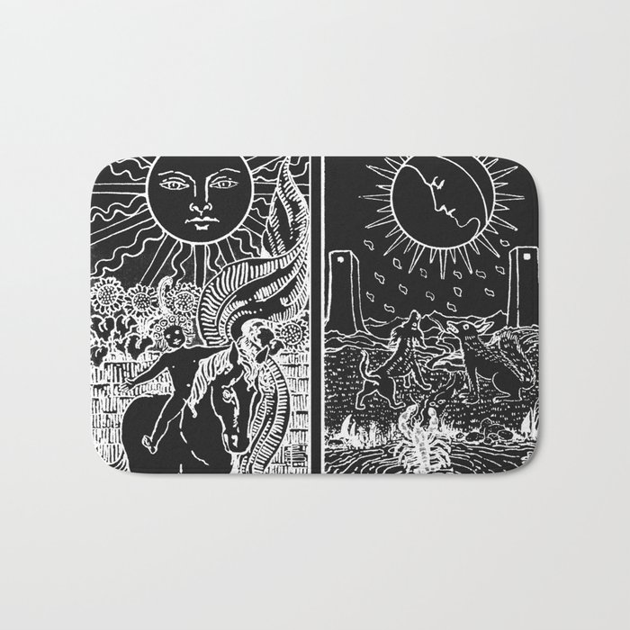 The Sun and Moon Tarot Cards | Obsidian & Pearl Bath Mat