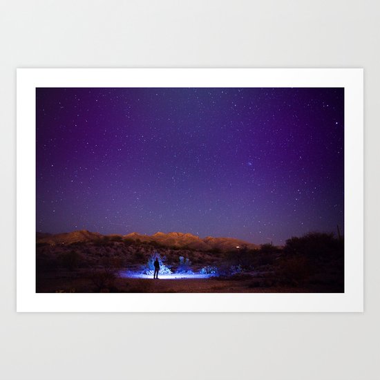 Exploring the night Art Print