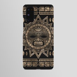 Aztec Sun God Gold and Black Android Case