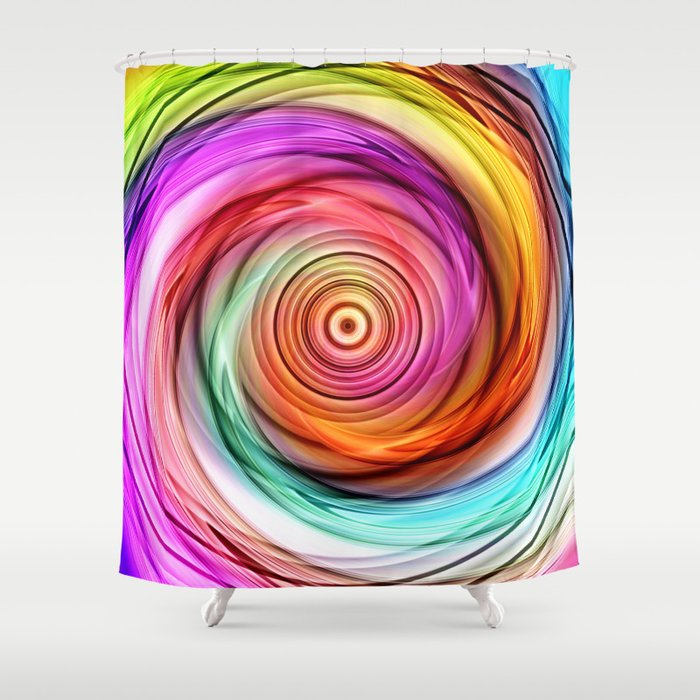 Multicolored Swirl no. 2 Shower Curtain