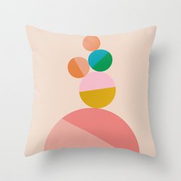 Abstraction_Balance_Colorful_Minimalism_001 Throw Pillow