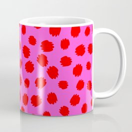 Keep me Wild Animal Print - Pink with Red Spots Mug