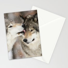 Wolf Kisses Stationery Card