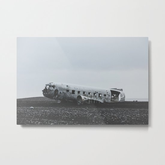 Sólheimasandur Plane Wreck, Iceland Metal Print