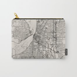 USA - Salem - City Map - Black and White Carry-All Pouch