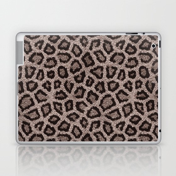 Glittery Rose Gold Cheetah Faux Fur Pattern Laptop & iPad Skin