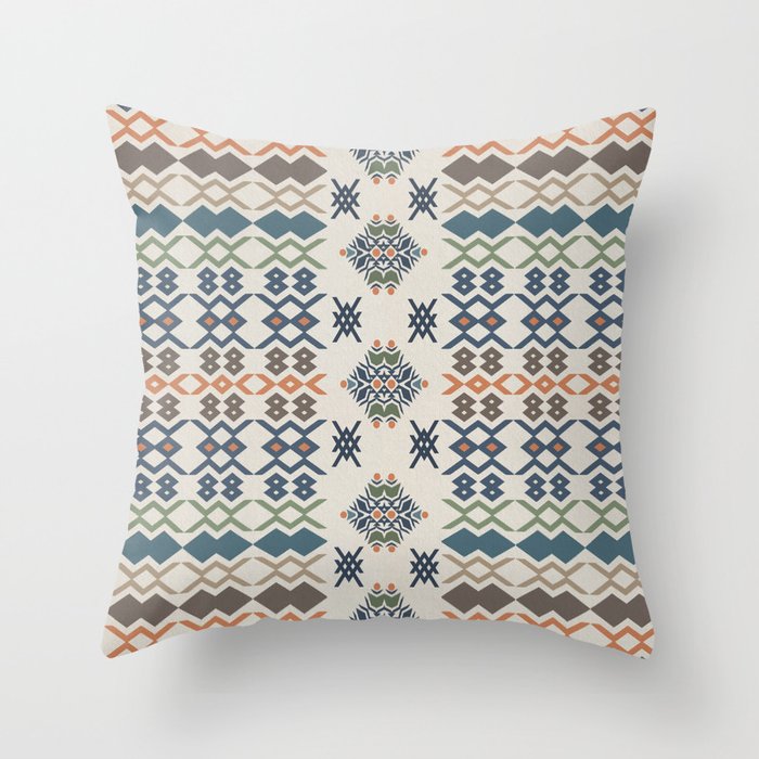 Colorful Tribal Pattern  Throw Pillow