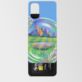 Mountain Scenery in Bubbles Fantasy Landscape Android Card Case