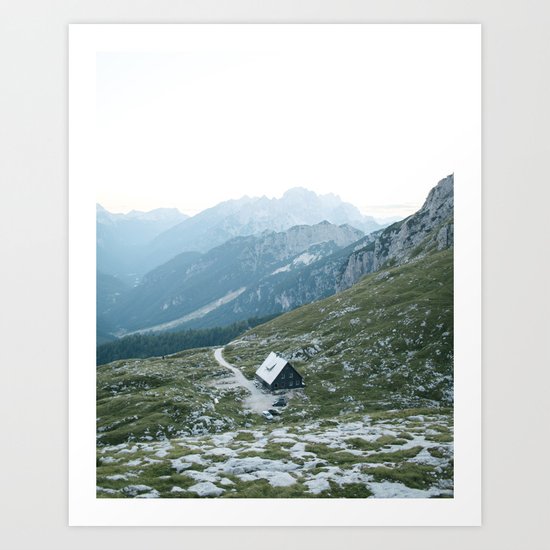 Mountain hut - Julian Alps, Slovenia | mountains - landscape - photography - travel - europe - hike Art Print