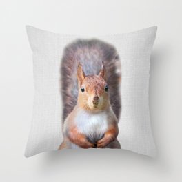 Squirrel - Colorful Throw Pillow