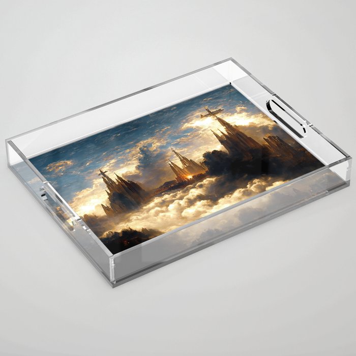 City of Heaven Acrylic Tray