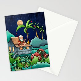Hawaii Santa Hawaiian Christmas Card Mele Kalikimaka Tropical Greeting Greeting Card Stationery Cards