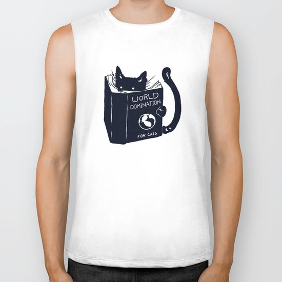 World Domination For Cats Biker Tank