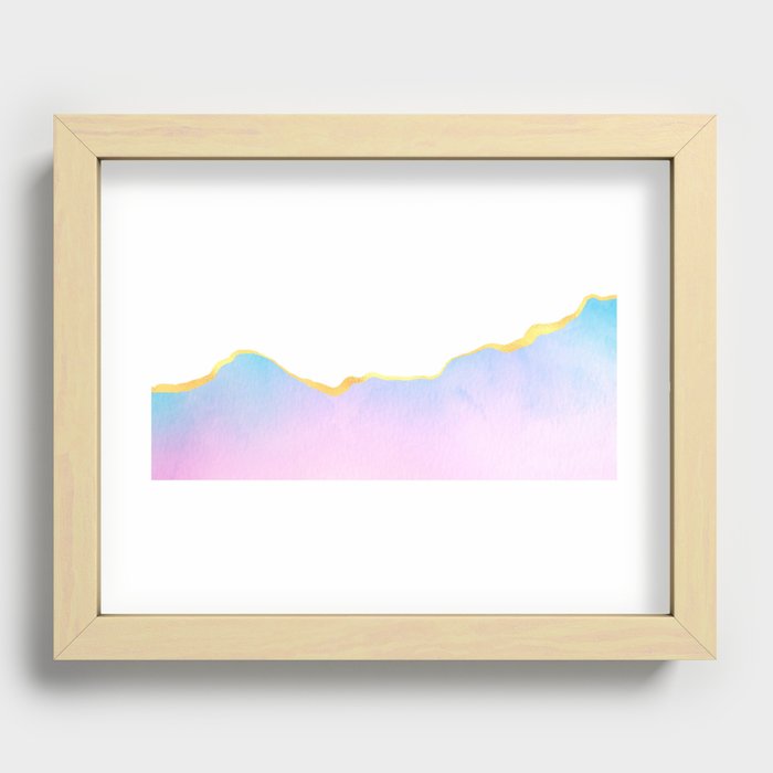 Beatiful Rainbow Design Recessed Framed Print