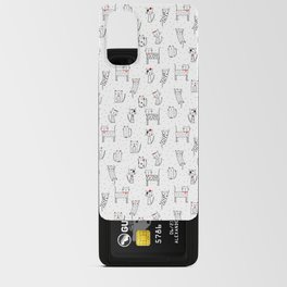 Funny cats with red bows and heart Android Card Case