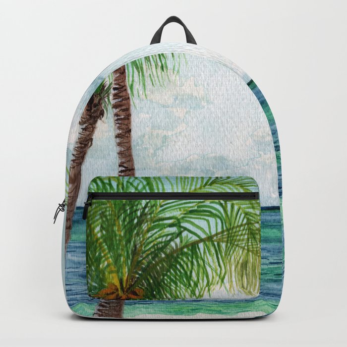 Peaceful Mexico Beach Backpack By Hollysimental Society6 Peaceful Mexico Beach Backpack