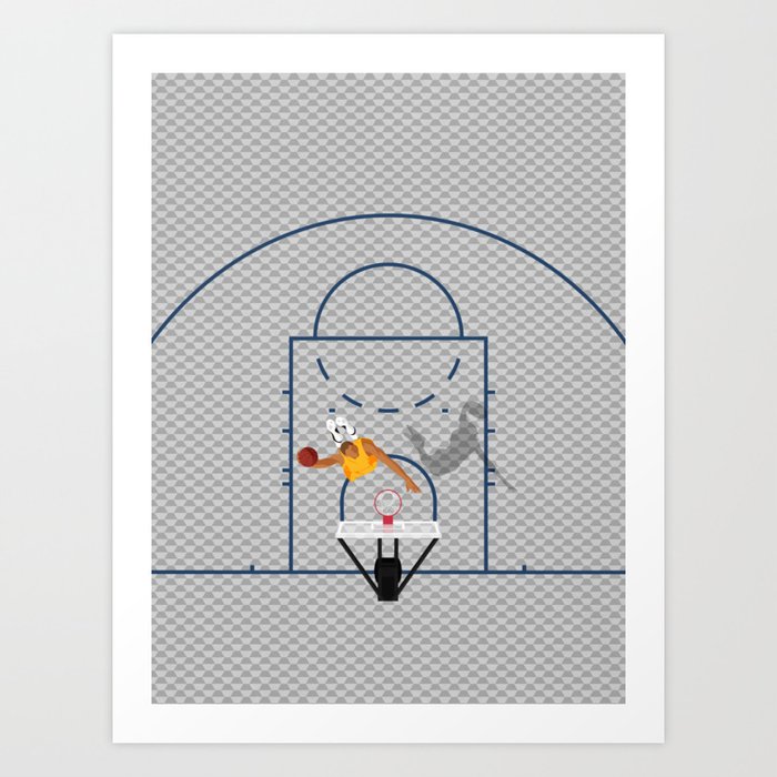 Dunkers | Basketball Court  Art Print