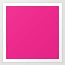 Solid Fushia Pink Color Art Print