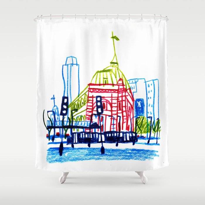 Central Station Shower Curtain