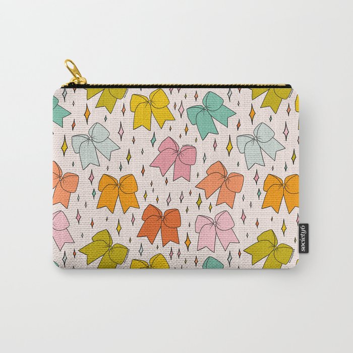 Rainbow Bow Print Carry-All Pouch