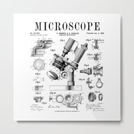 Microscope Biologist Science Vintage Patent Drawing Print Metal Print | Science, Print, Microbiology, Patentart, Biologist, Microscopy, Vintage, Biology, Microscopepatent, Patent 