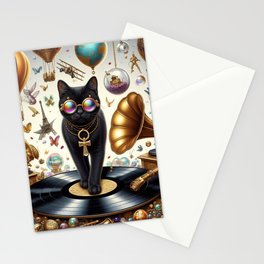 Onyx the Cat Always on Beat Stationery Cards