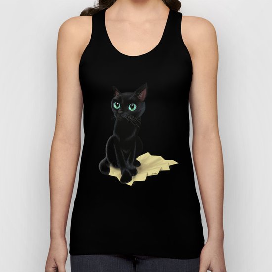 Black little kitty Unisex Tank Top