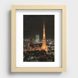 Tokyo Tower at night Recessed Framed Print