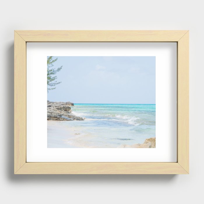Turquoise Ocean At The Bahamas Recessed Framed Print