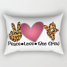 Peace Love Boo Crew Rectangular Pillow