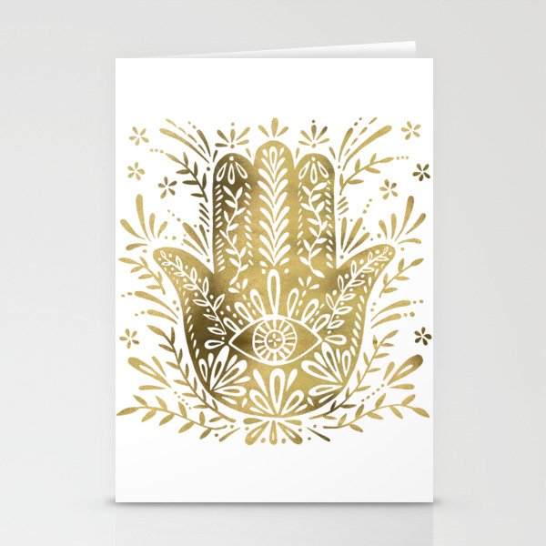 Hamsa Hand – Gold Palette Stationery Cards