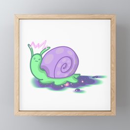 Cosmic Snail Framed Mini Art Print