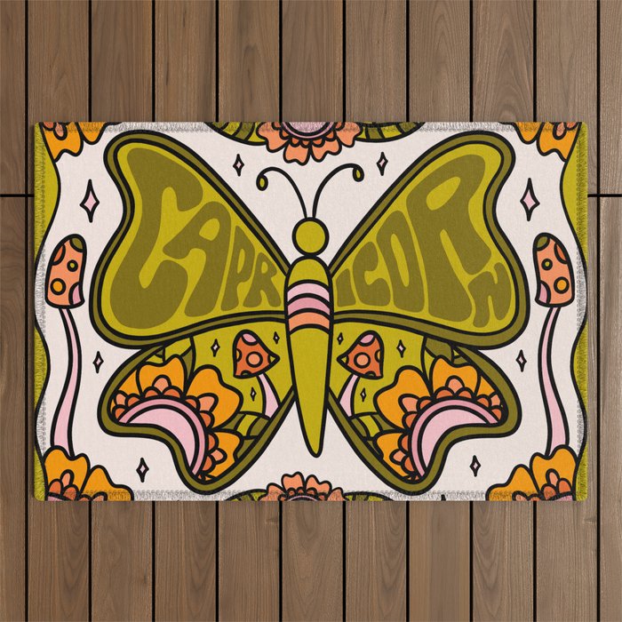 Capricorn Butterfly Outdoor Rug