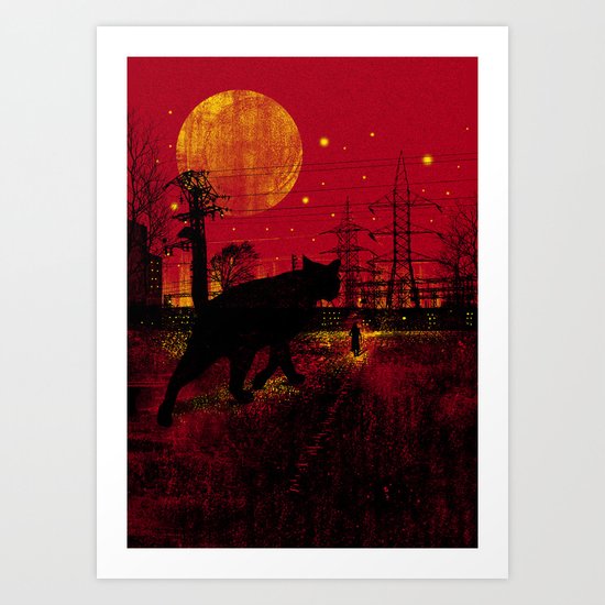 Cleo in the Dark Art Print