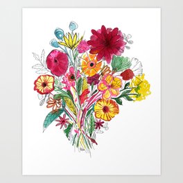 Bouquet impressions Art Print