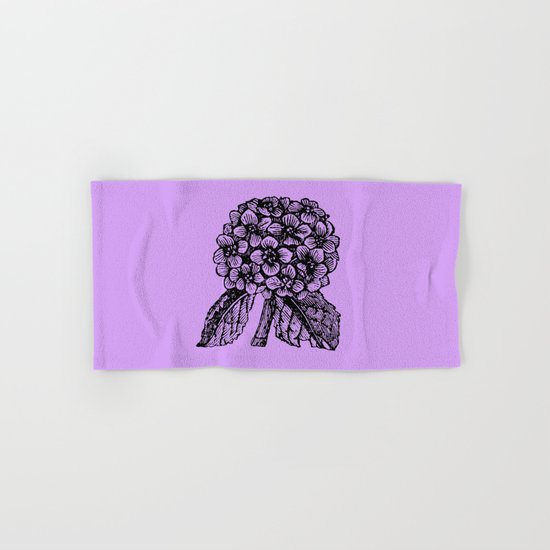 Lavender Hydrangea Hand & Bath Towel