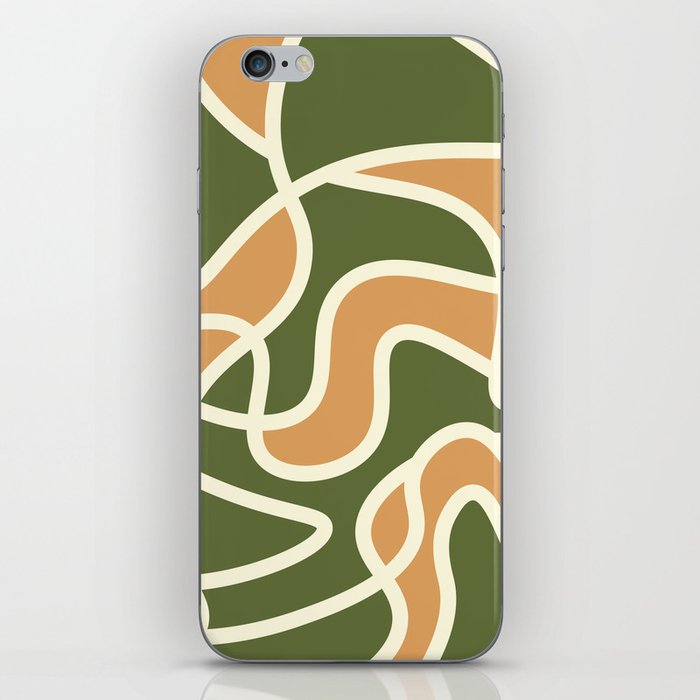 Messy Scribble Texture Background - Earth Yellow and Green iPhone Skin