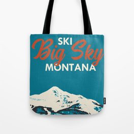 Ski Big Sky Montana Vintage Poster Tote Bag