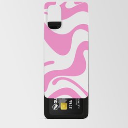 Lava Lamp - 70s Colorful Abstract Minimal Modern Wavy Art Design Pattern in Pink Android Card Case