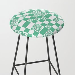 HAPPY Checkerboard (Mint Color) Bar Stool