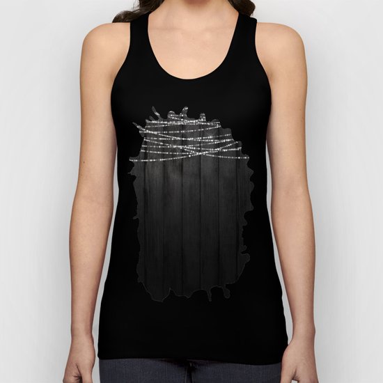 Fairy Lights on Wood 01 Unisex Tank Top