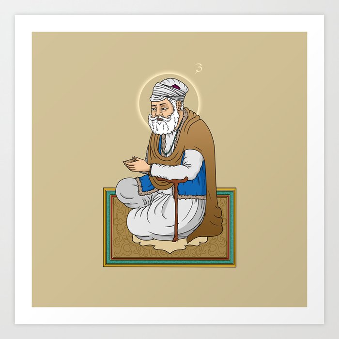 Sri Guru Amar Das Ji Art Print