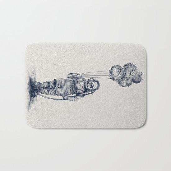 Balloon Fish - monochrome option Bath Mat