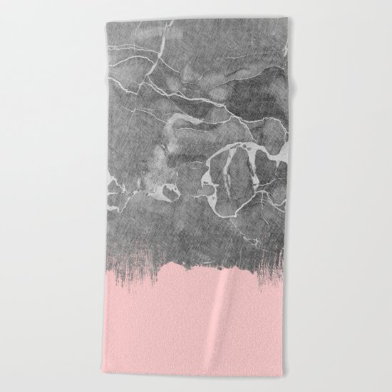Crayon Marble with Pink Beach Towel