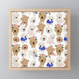 Golden Retriever puppy Framed Mini Art Print