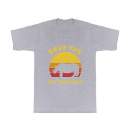 Save The Fat Unicorns Retro Vintage Rhino Gift T Shirt